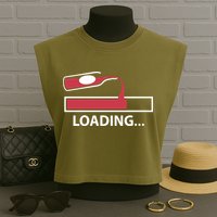 Wine Loading Garment-Dyed Women's Muscle Tee