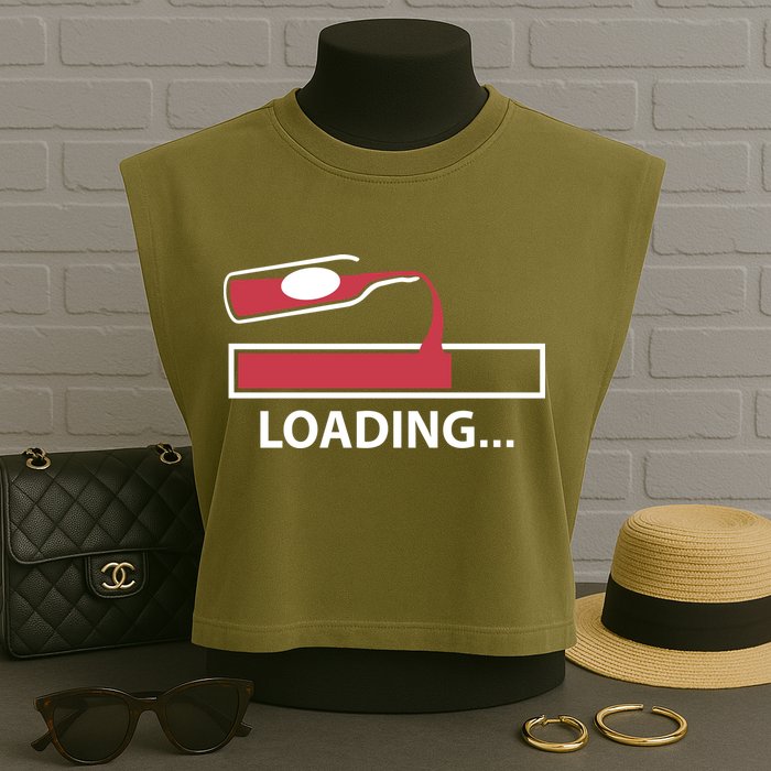 Wine Loading Garment-Dyed Women's Muscle Tee