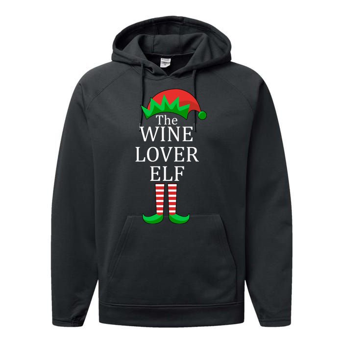 Wine Lover Elf Family Matching Christmas Performance Fleece Hoodie