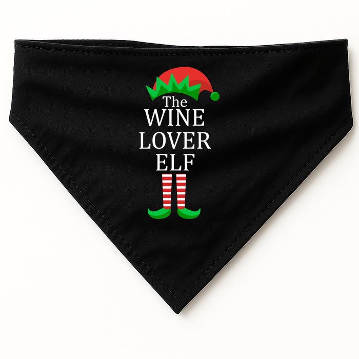 Wine Lover Elf Family Matching Christmas USA-Made Doggie Bandana