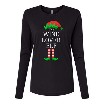 Wine Lover Elf Family Matching Christmas Womens Cotton Relaxed Long Sleeve T-Shirt