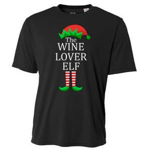 Wine Lover Elf Family Matching Christmas Cooling Performance Crew T-Shirt