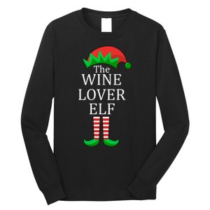 Wine Lover Elf Family Matching Christmas Long Sleeve Shirt