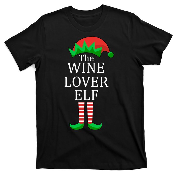 Wine Lover Elf Family Matching Christmas T-Shirt