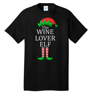 Wine Lover Elf Family Matching Christmas Tall T-Shirt