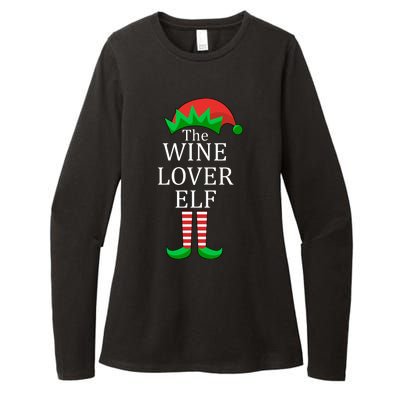 Wine Lover Elf Family Matching Christmas Womens CVC Long Sleeve Shirt