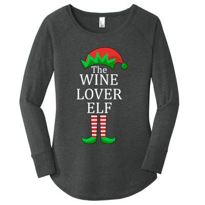Wine Lover Elf Family Matching Christmas Women's Perfect Tri Tunic Long Sleeve Shirt