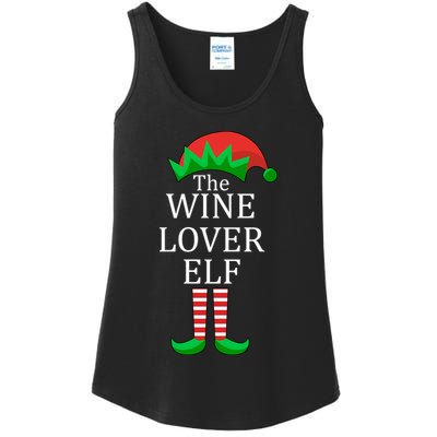 Wine Lover Elf Family Matching Christmas Ladies Essential Tank