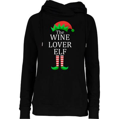 Wine Lover Elf Family Matching Christmas Womens Funnel Neck Pullover Hood