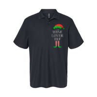 Wine Lover Elf Family Matching Christmas Softstyle Adult Sport Polo