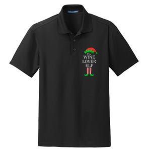 Wine Lover Elf Family Matching Christmas Dry Zone Grid Polo