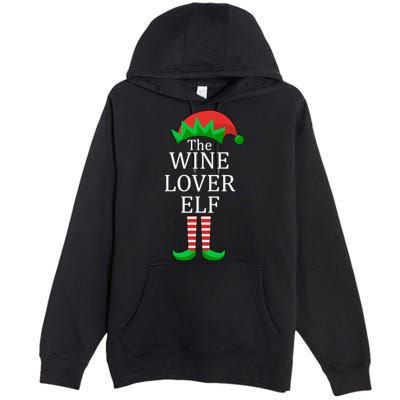 Wine Lover Elf Family Matching Christmas Premium Pullover Hoodie