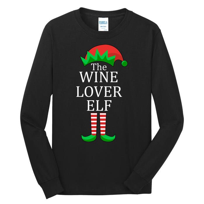 Wine Lover Elf Family Matching Christmas Tall Long Sleeve T-Shirt