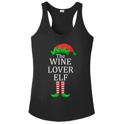 Wine Lover Elf Family Matching Christmas Ladies PosiCharge Competitor Racerback Tank