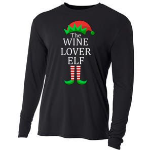 Wine Lover Elf Family Matching Christmas Cooling Performance Long Sleeve Crew