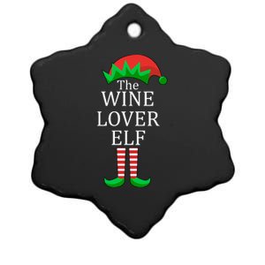 Wine Lover Elf Family Matching Christmas Ceramic Star Ornament