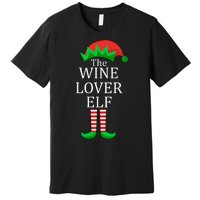 Wine Lover Elf Family Matching Christmas Premium T-Shirt