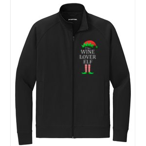 Wine Lover Elf Family Matching Christmas Stretch Full-Zip Cadet Jacket