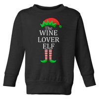 Wine Lover Elf Family Matching Christmas Toddler Sweatshirt