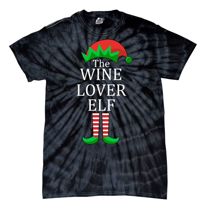 Wine Lover Elf Family Matching Christmas Tie-Dye T-Shirt