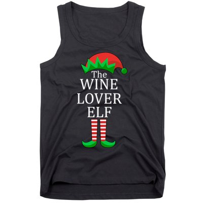Wine Lover Elf Family Matching Christmas Tank Top