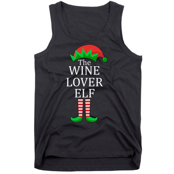 Wine Lover Elf Family Matching Christmas Tank Top