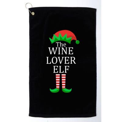 Wine Lover Elf Family Matching Christmas Platinum Collection Golf Towel