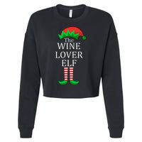 Wine Lover Elf Family Matching Christmas Cropped Pullover Crew