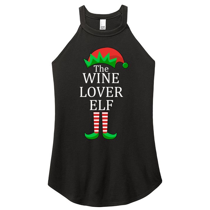 Wine Lover Elf Family Matching Christmas Women's Perfect Tri Rocker Tank