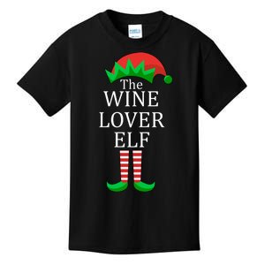 Wine Lover Elf Family Matching Christmas Kids T-Shirt