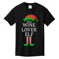 Wine Lover Elf Family Matching Christmas Kids T-Shirt