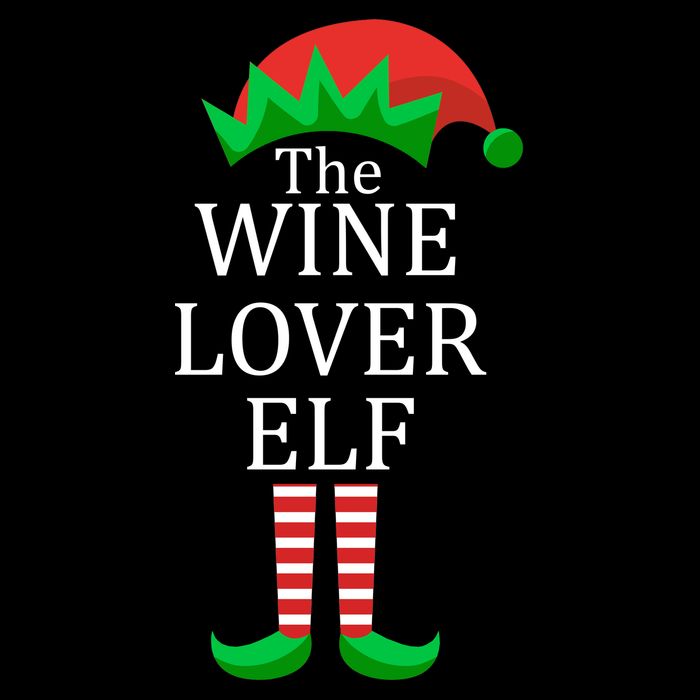 Wine Lover Elf Family Matching Christmas Kids T-Shirt