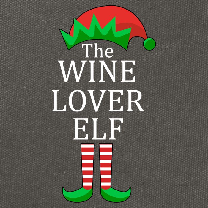 Wine Lover Elf Family Matching Christmas Cotton Canvas Backpack