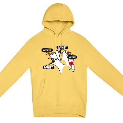 Wine Seagulls Premium Pullover Hoodie