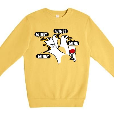 Wine Seagulls Premium Crewneck Sweatshirt