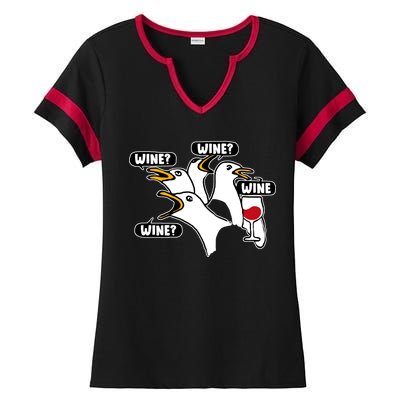 Wine Seagulls Ladies Halftime Notch Neck Tee