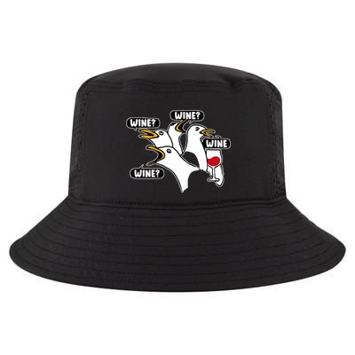 Wine Seagulls Cool Comfort Performance Bucket Hat
