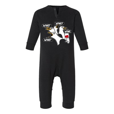 Wine Seagulls Infant Fleece One Piece