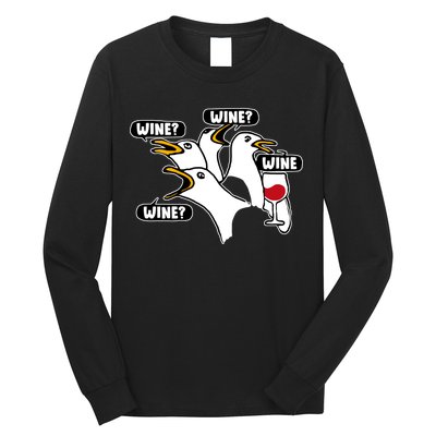 Wine Seagulls Long Sleeve Shirt