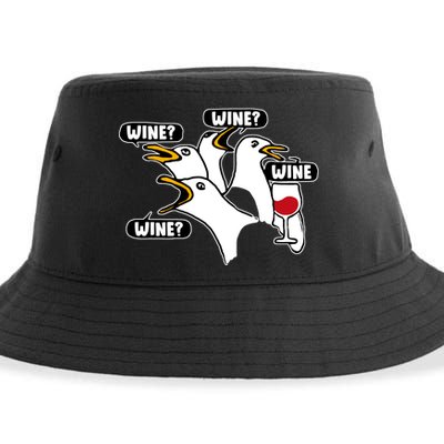 Wine Seagulls Sustainable Bucket Hat