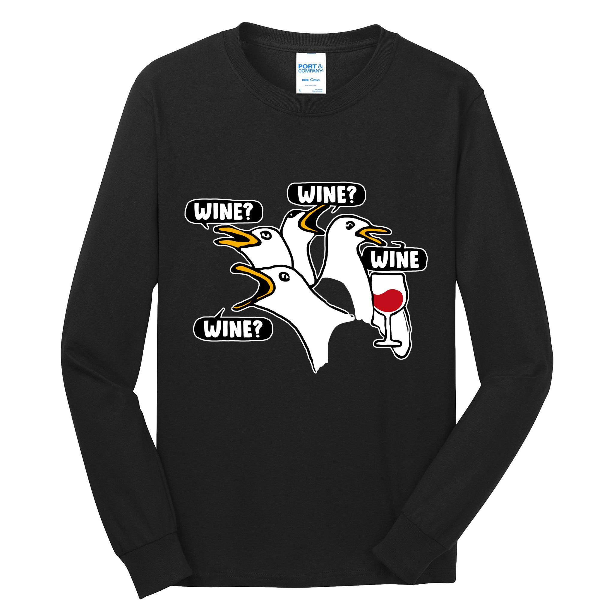 Wine Seagulls Tall Long Sleeve T-Shirt