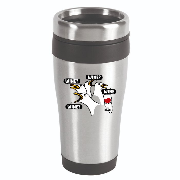 Wine Seagulls 16oz Travel Tumbler