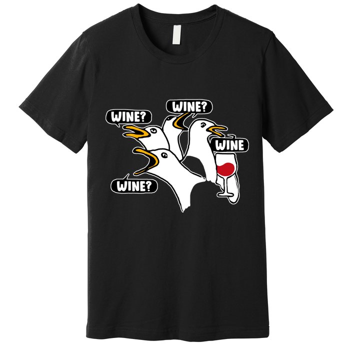 Wine Seagulls Premium T-Shirt