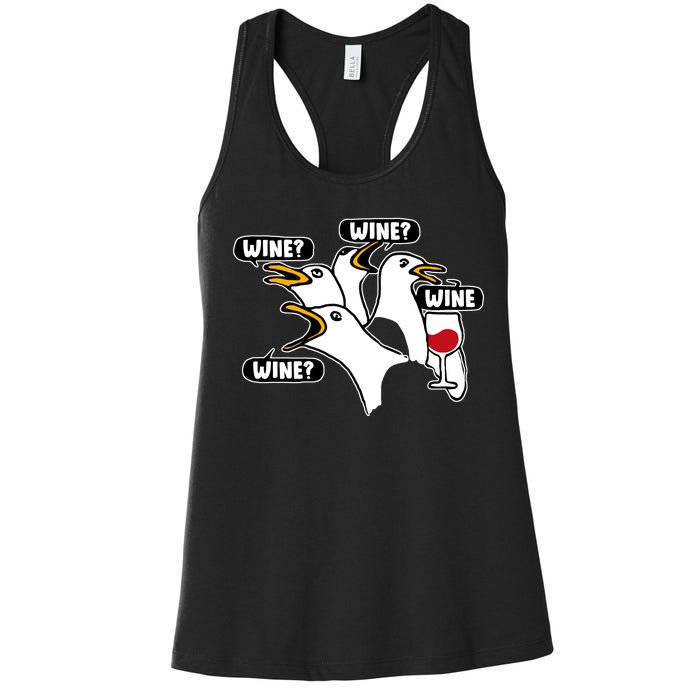 Wine Seagulls Women's Racerback Tank