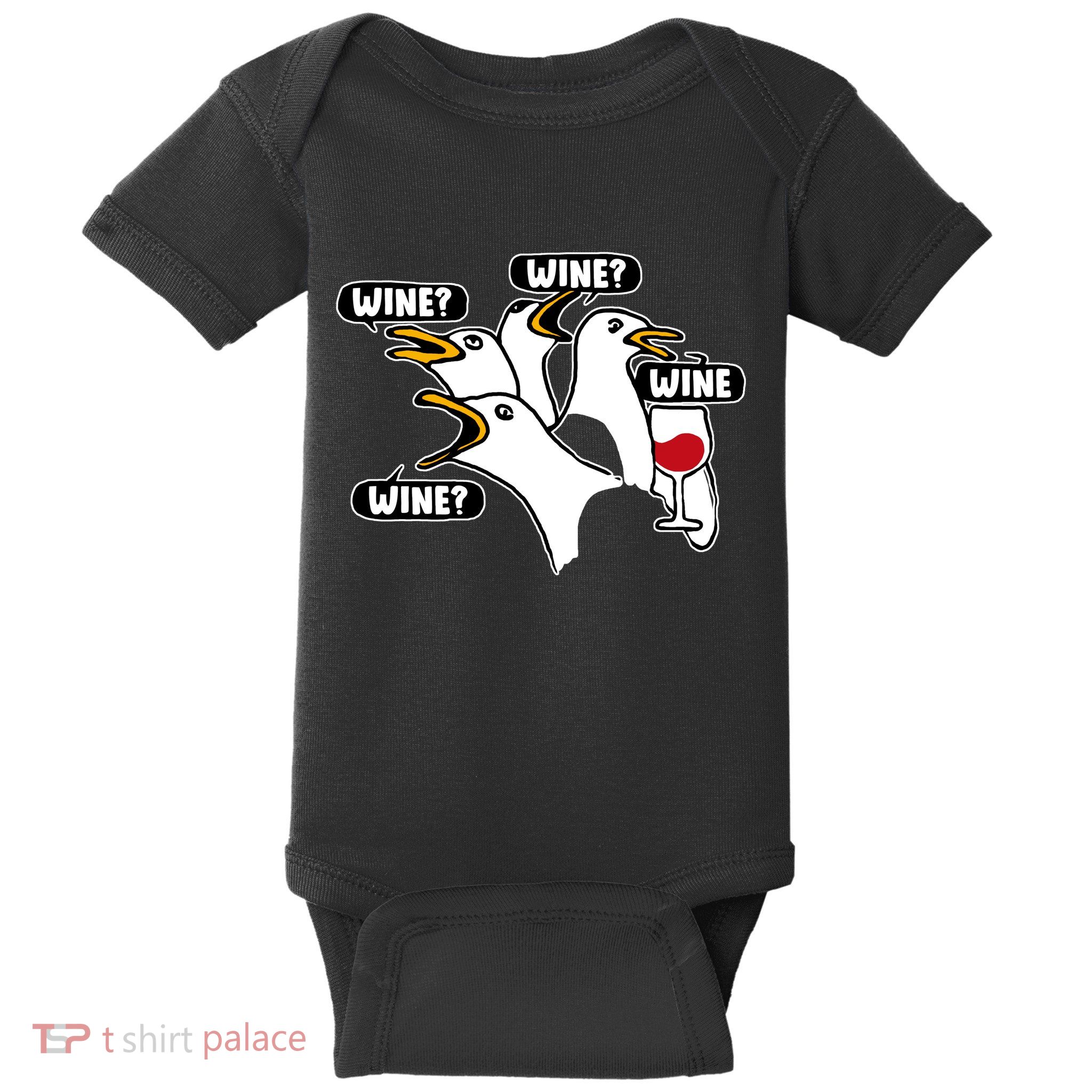 Wine Seagulls Baby Bodysuit