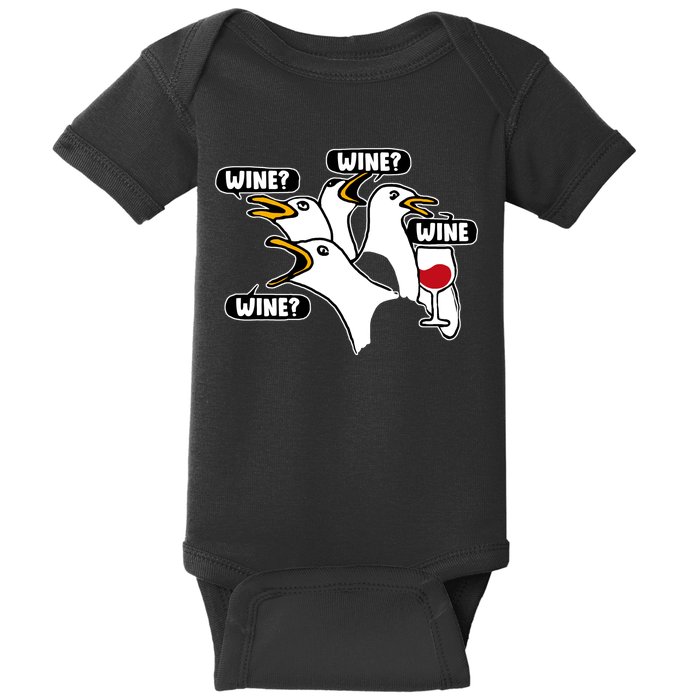 Wine Seagulls Baby Bodysuit