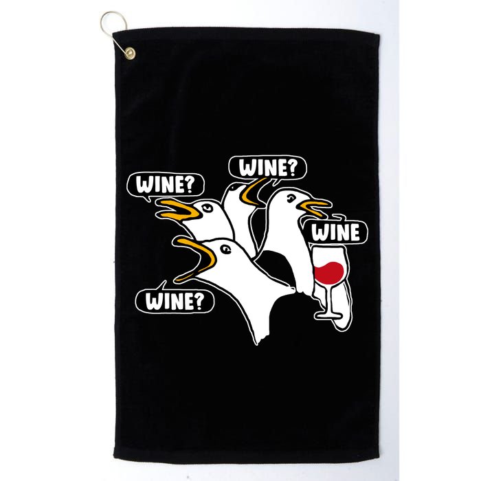 Wine Seagulls Golf Towel