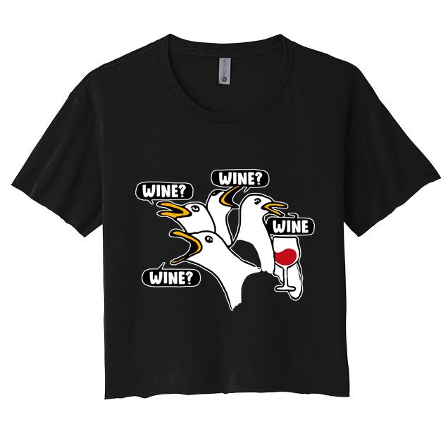 Wine Seagulls Crop Top