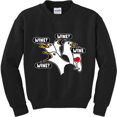 Wine Seagulls Kids Sweatshirt