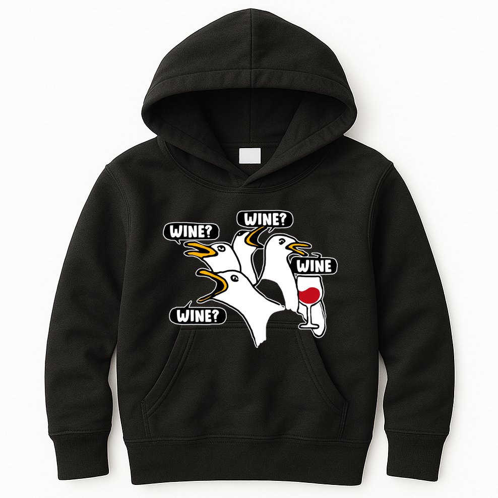 Wine Seagulls Kids Hoodie